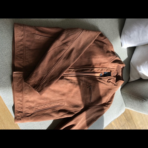 Tommy Hilfiger Suede Leather Coat - Picture 2 of 7